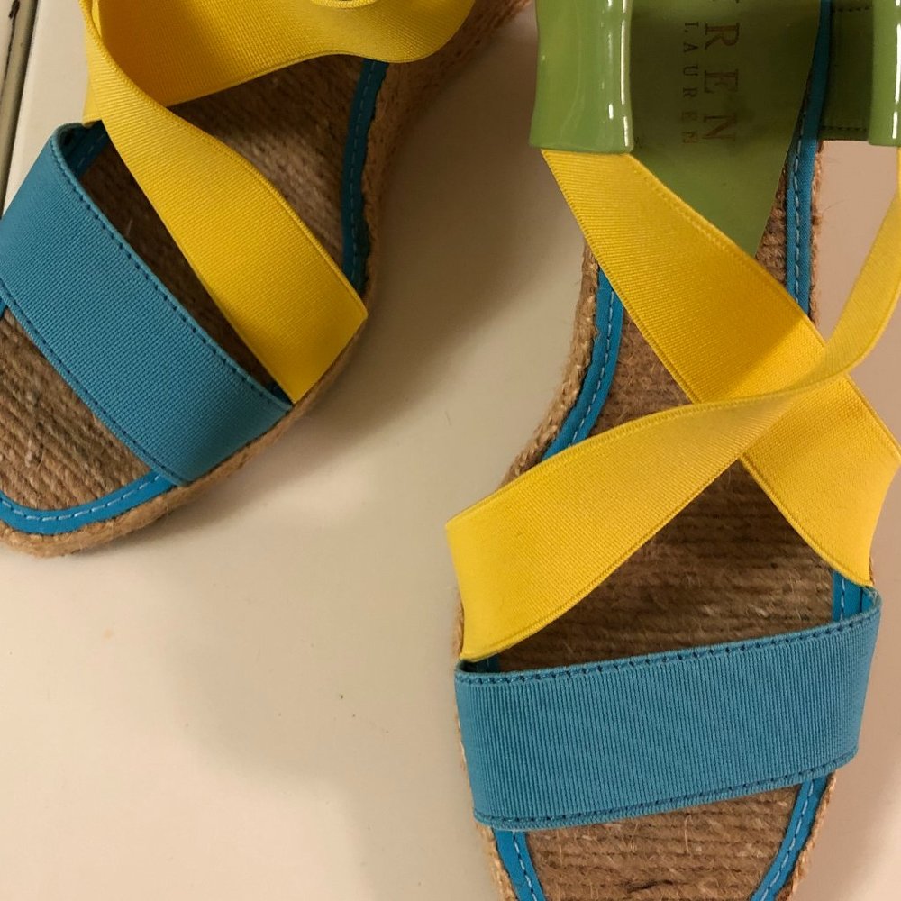 Lauren Ralph Lauren woven wedge heel sandals